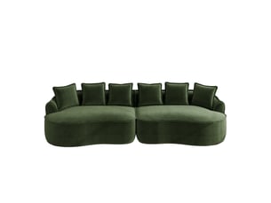 Canapé modulable 320x114x67 cm tissu chenille assise profonde mobilier de salon assise confortable moderne vert
