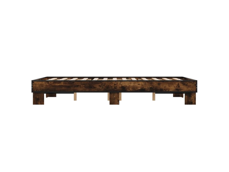  Lit double- lit adulte -  cadre de lit sans matelas chêne marron 135x190 cm  - Conforama D