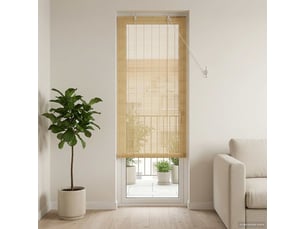 Store enrouleur, store à rouleau naturel 50 x 220 cm bambou cf45381