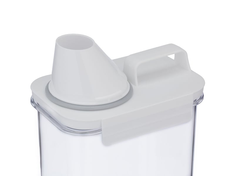  Boîte de rangement alimentaire 1,1 litre avec verre doseur hermétique usage domestique design épuré en plastique transparent 13_0014853  - Conforama B