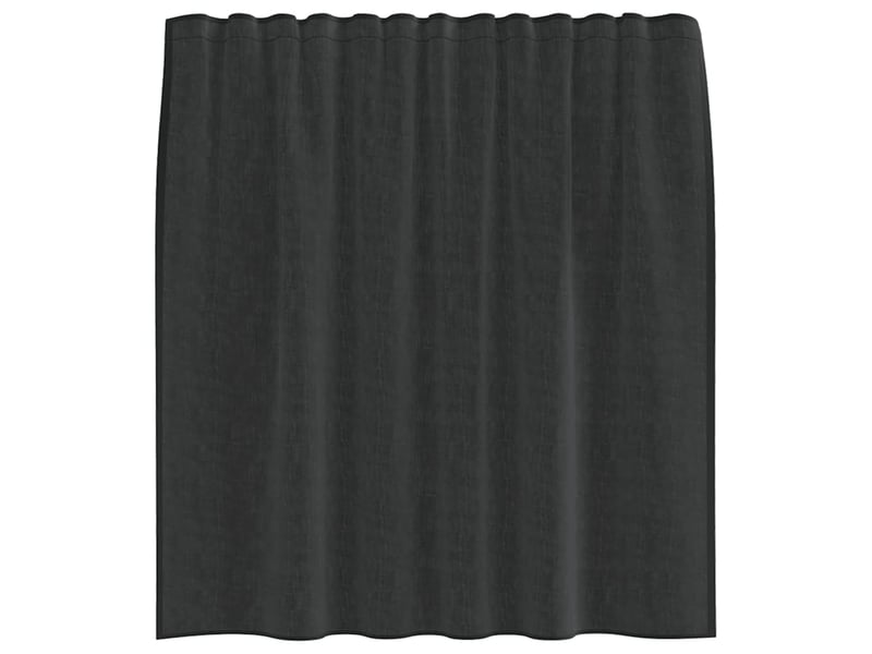 Lot de 2 rideaux en voile, voilages avec passe-tringles noir cf44477 - Conforama D