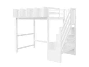 Lit mezzanine 90x200 cm coloris blanc