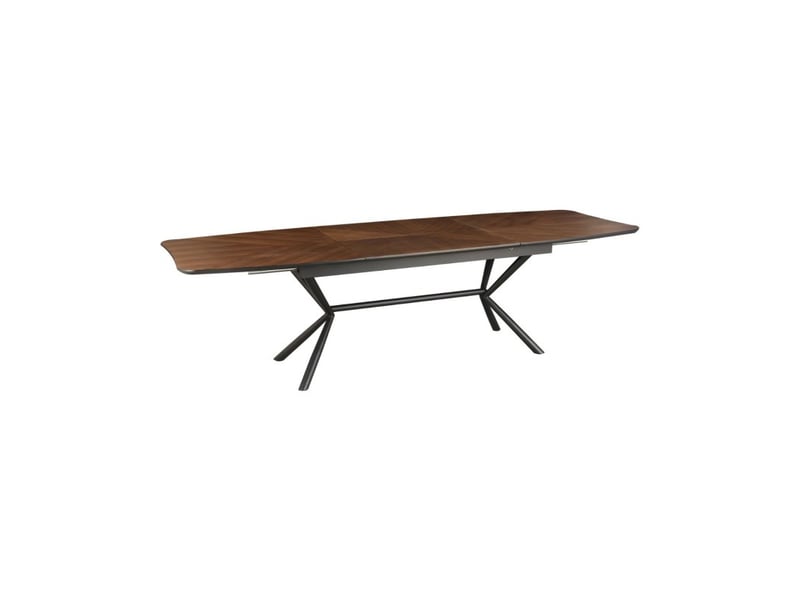  Table de salle à manger grani – mdf placage noyer et métal – 180-270 cm – extensible  - Conforama A