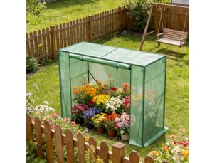 Serre de jardin 200 x 77 x 169 cm en pe et acier evryae