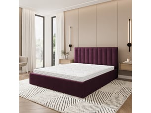 Lit coffre 160x200 cm MASSENO   coloris rouge