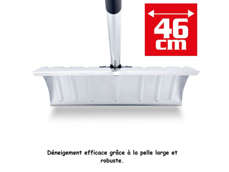  Pelle à neige en aluminium largeur 46 cm pelle de déneigement légère et robuste  - Conforama E