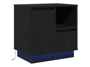 Table de chevet - cabinet de chevet - table de nuit chêne noir 50 x 34,5 x 50 cm.