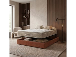 Ensemble matelas et sommier 160x200 cm Ressorts + mémoire de forme <strong>Sampur</strong> <strong>PREMIUM</strong> soutien Medium épaisseur 33 cm