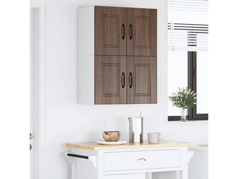  Meuble mural de cuisine | armoire de cuisine 2 pcs chêne brun bois d'ingénierie shl2309  - Conforama D