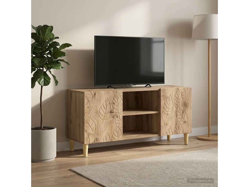  Meuble tv - banc tv - meuble de rangement 102 x 34,5 x 50 cm chêne artisanal bois d'ingénierie  - Conforama C