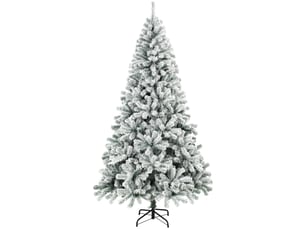 Sapin de noël enneigé de 220 cm avec 1000 pointes en pvc ignifugé