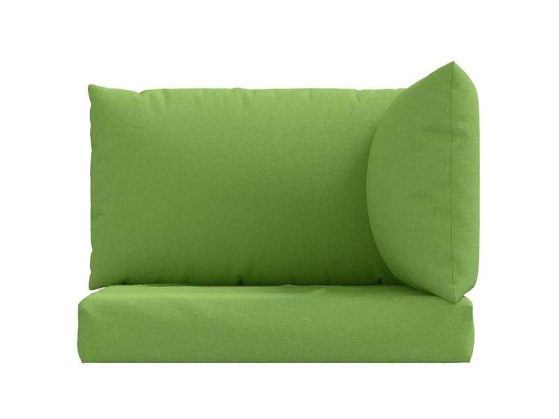  Lot de 3 coussins de palette, coussins de canapé vert mélangé tissu cf59721  - Conforama D