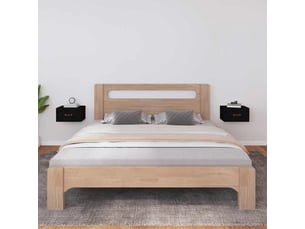 Lot de 2 table de chevet murales, table d'appoint noir 40x29,5x22 cm