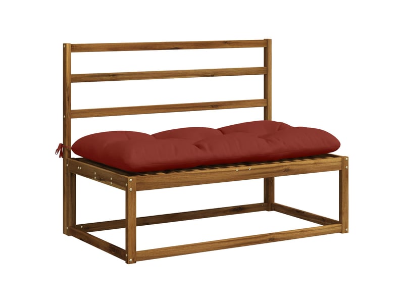  Lot de 2 coussins de banc, coussins d'assise vianen 100 % polyester rouge cf57665  - Conforama C