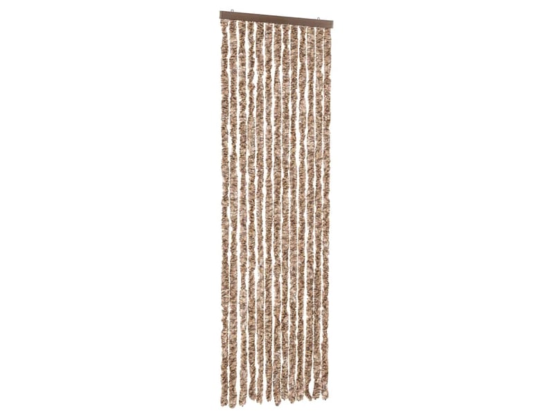  Rideau anti-mouches, moustiquaire beige et marron foncé 56x200 cm chenille cf43508  - Conforama A
