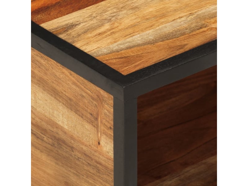  Table de chevet - cabinet de chevet - table de nuit murale 35x35x20 cm bois massif d'acacia  - Conforama E