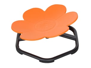 Siège rotatif sensoriel enfant 55 x 55 x 26 cm orange en plastique, équilibre et coordination dès 3 ans