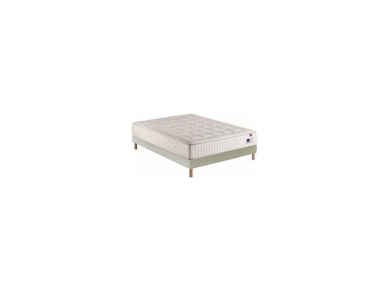  Matelas ressorts ensaches beau dormir lin 160x200 + sommier 13 lattes 7725191 - Conforama A