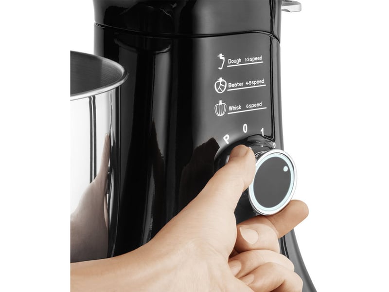  Robot multifonction 6 vitesses avec echelle integree 5 l inox et hachoir a viande noir 41015453 - Conforama D
