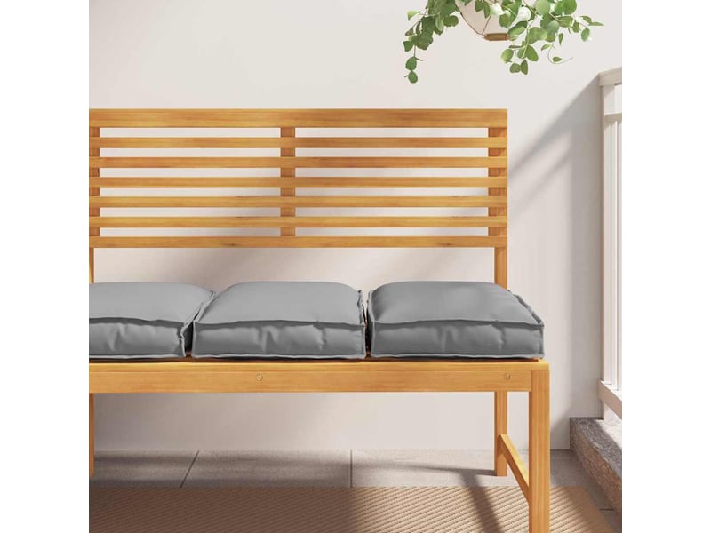  Lot de 2 coussins pour chaise, coussins d'extérieur tissu oxford gris 40 x 40 x 8 cm cf50046  - Conforama B