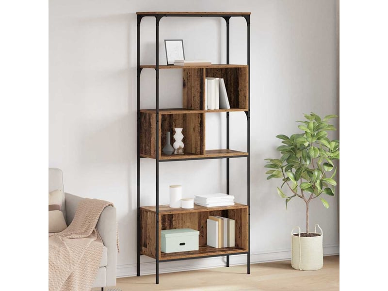 Bibliothèque 7 niveaux, armoire à livres 76 x 33 x 188,5 cm bois d'ingénierie shl3572 - Conforama B