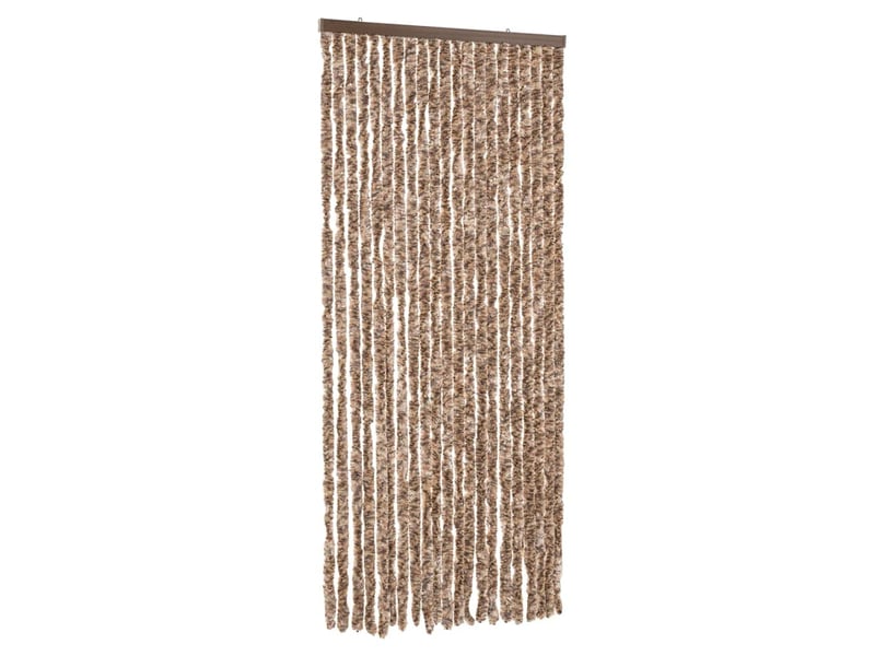  Rideau anti-mouches, moustiquaire beige et marron foncé 90x200 cm chenille cf43509  - Conforama A