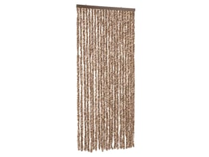 Rideau anti-mouches, moustiquaire beige et marron foncé 90x200 cm chenille cf43509