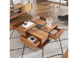 Table carré(e) coloris naturel <strong>ATELIER CONFORTIEL</strong> <strong></strong> - 78 cmx78 cm
