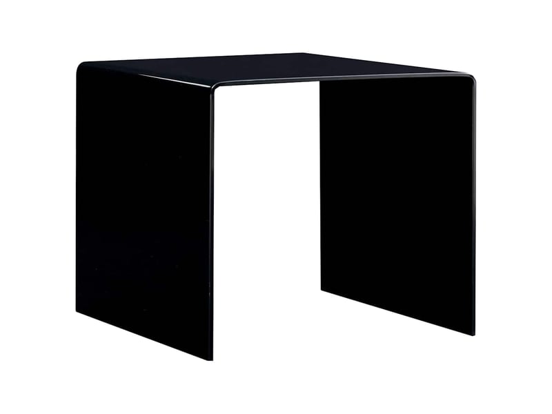 Table basse - table de salon - table à thé noir 50x50x45 cm verre trempé  - Conforama B
