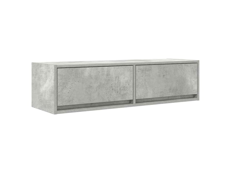  Meuble tv - banc tv - meuble de rangement 100 x 31 x 25,5 cm gris béton bois d'ingénierie  - Conforama A