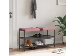 Lot de 2 coussins de banc, coussins d'assise, coussins pour chaisecanapé velours rose profondeur 35 cm cf52543