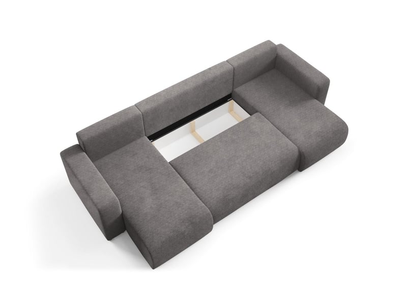  Canapé d'angle convertible evora u gris anthracite  - Conforama E