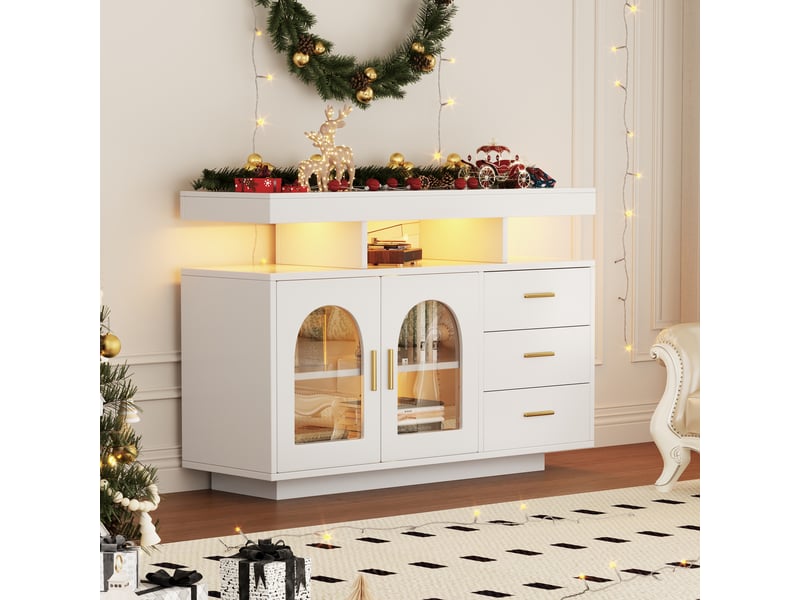 Lit superposé enfant multifonctionnel, lit simple enfant avec 2 armoires de rangement et échelle, sans matelas, 90 x 200 cm, naturel et blanc - Conforama D