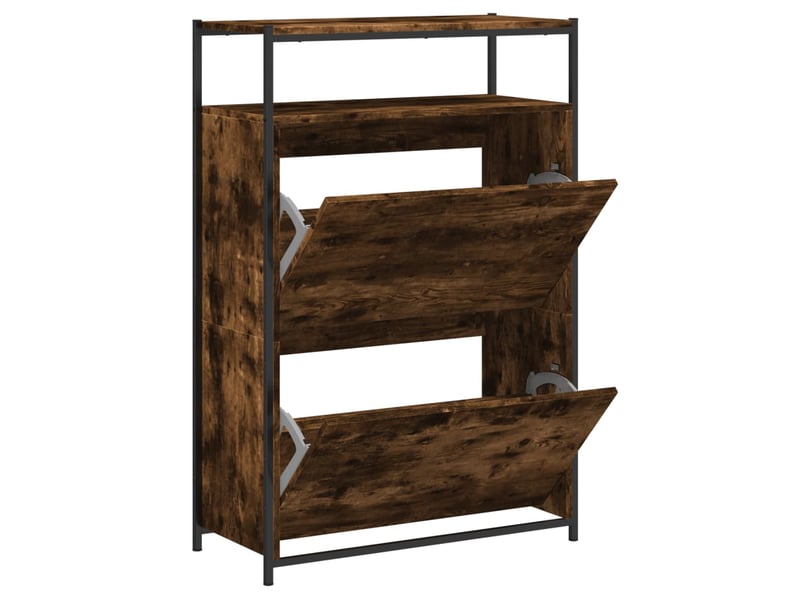  Meuble à chaussures, armoire à chaussures chêne fumé shl5913  - Conforama A