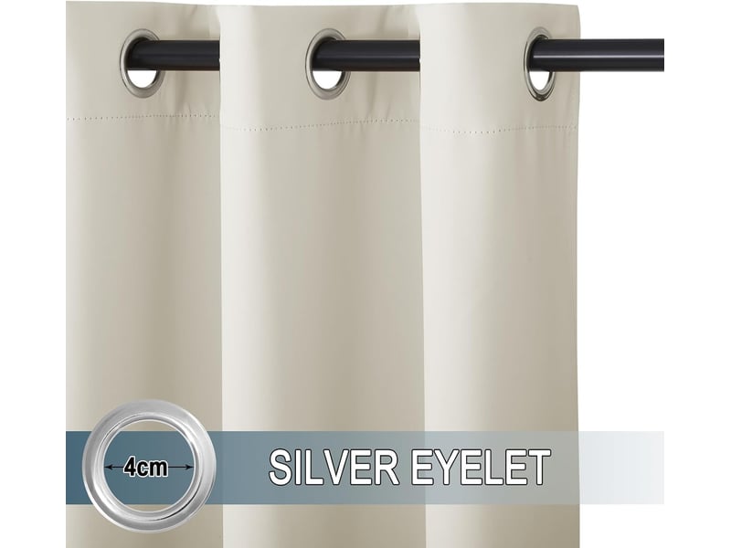  Rideaux d'extérieur - lot de 2 rideaux occultants thermiques à œillets, isolation thermique terrasse et décoration extérieure, l 132 x h 213 cm,  - Conforama D