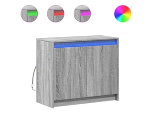 Buffet - bahut - meuble de rangement avec led sonoma gris 72x34x61 cm bois d'ingénierie