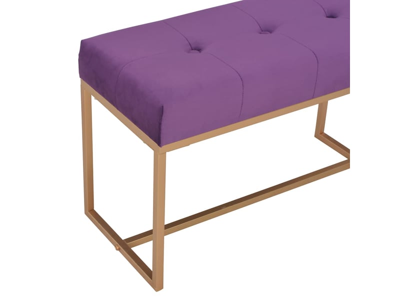  Banc d'entrée, banc d'intérieur 80 cm violet velours  - Conforama D