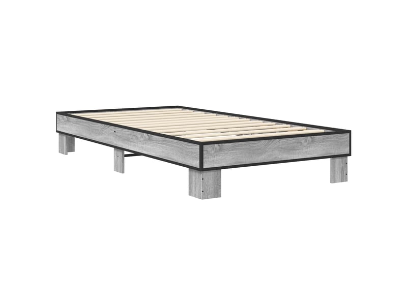  Lit simple- lit adulte -  cadre de lit sonoma gris 80 x 200 cm bois d'ingénierie  - Conforama B