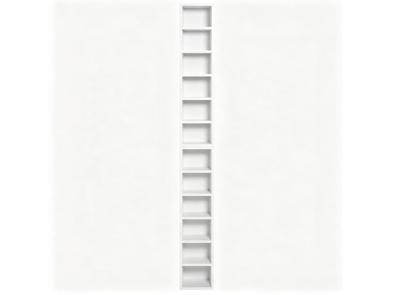  Étagères cd multimédia 21 x 19,2 x 88,3 cm – blanc – lot de 2, 12 compartiments, capacité 160 cd  - Conforama D