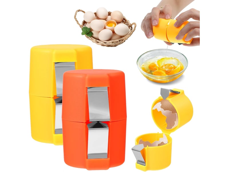  2 pièces ouvre-œufs universel, éplucheur d’œufs en acier inoxydable pour œufs durs et crus, écailler d’œufs lavable pour ustensiles de cuisine CSTY-0010089TY - Conforama C