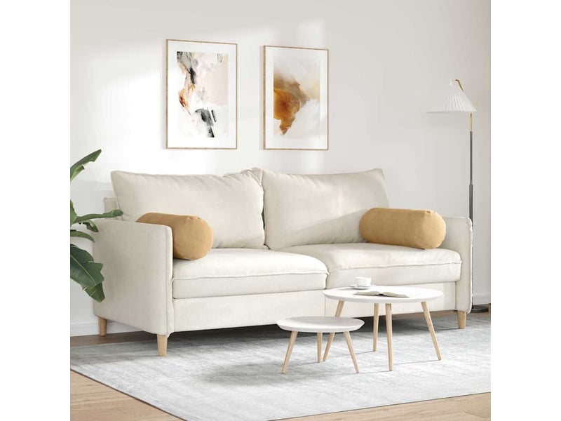 Lot de 2 coussins d'accent, coussins décoratifs, coussins lombaires marron ø 25 x 70 cm cf56744 - Conforama D