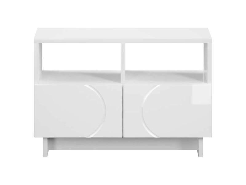  Meuble tv moderne, banc tv 60x34.5x40 cm blanc brillant bois d'ingénierie shl18032  - Conforama D