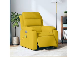 Fauteuil relax électrique <strong></strong> Velours jaune