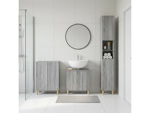 Ensemble de meuble de salle de bain 3 pièces arnhem sonoma gris cf63329