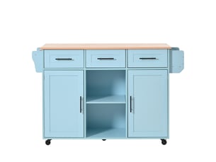 Buffet 1 porte(s) 3 tiroir(s) - 120 cm coloris bleu