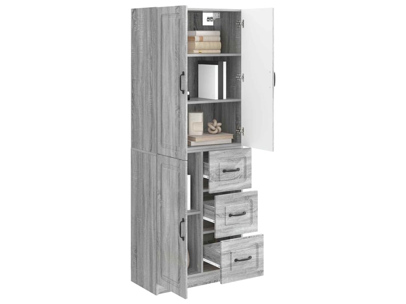  Buffet - ensemble de meubles 2 pc sonoma gris bois d'ingénierie  - Conforama C