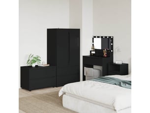 Commode 1 tiroir(s)    <strong></strong> <strong></strong> coloris noir largeur 80 cm