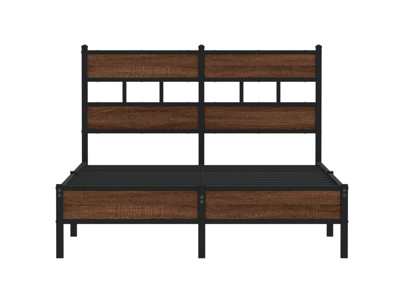  Lit double- lit adulte -  cadre de lit sans matelas chêne marron 120x190 cm  - Conforama C