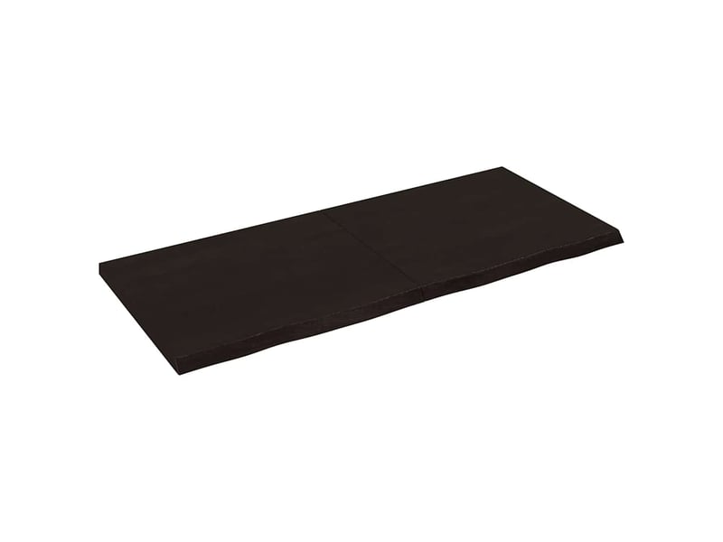 Comptoir de salle de bain, plan de travail marron foncé bois massif traité cf65875 - Conforama A