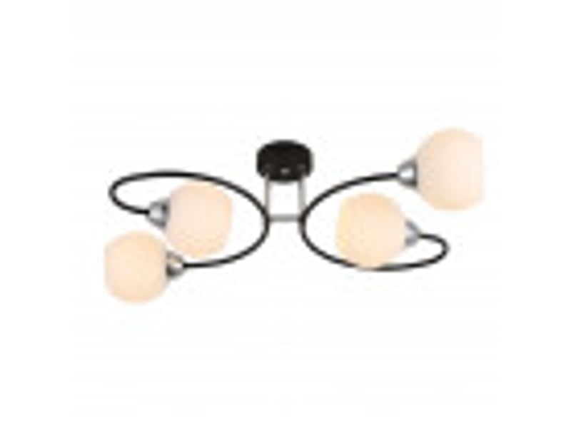  Fabrilamp fuji, lampe, moderne, 4 x e27, noirchromé, 21 x 63 x 37 cm 152254052 - Conforama D